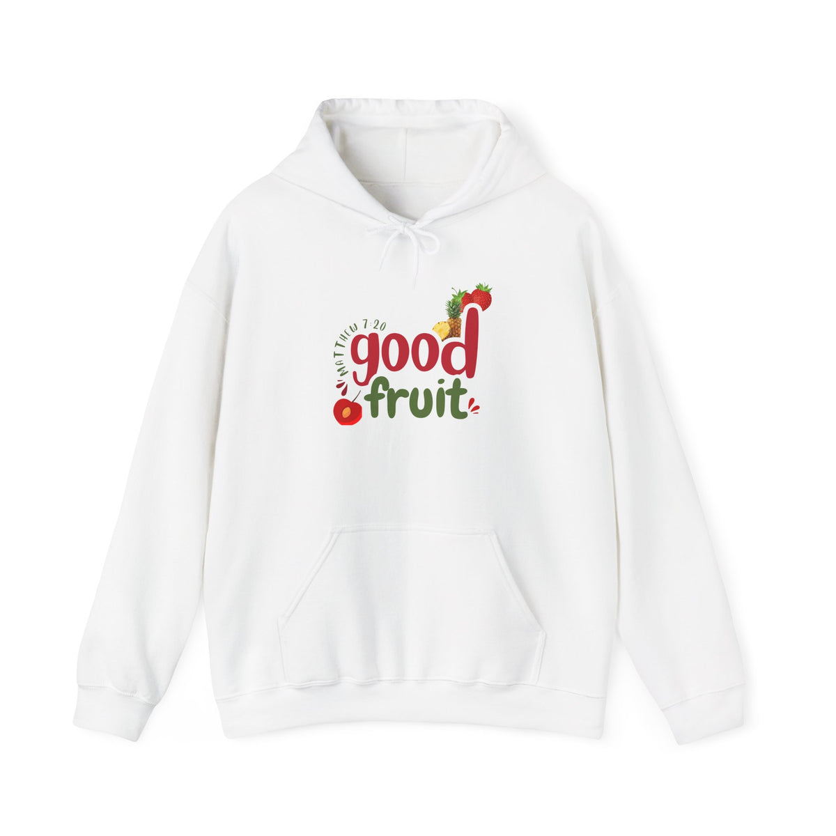 Good Fruit Unisex Hoodie — Matthew 7:20 Graphic Pullover - Bri Mone&