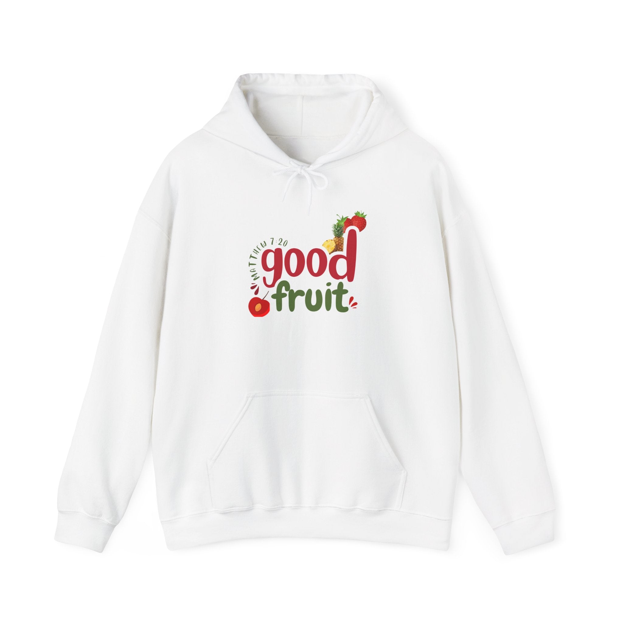 Good Fruit Unisex Hoodie — Matthew 7:20 Graphic Pullover - Bri Mone&