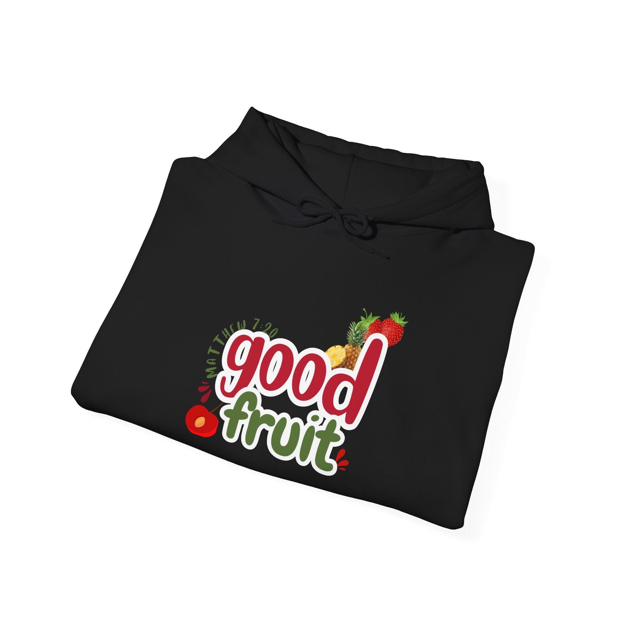 Good Fruit Unisex Hoodie — Matthew 7:20 Graphic Pullover - Bri Mone&