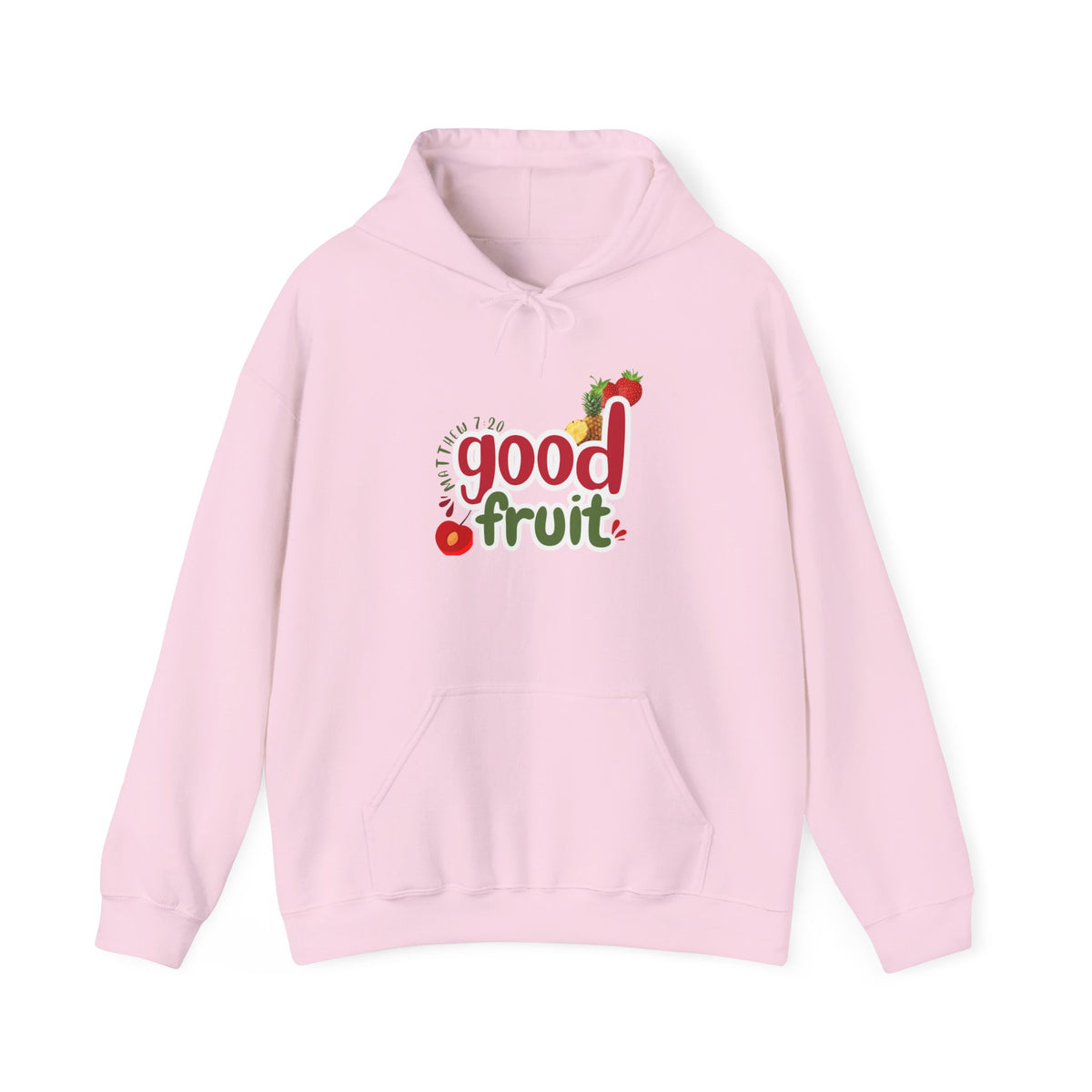 Good Fruit Unisex Hoodie — Matthew 7:20 Graphic Pullover - Bri Mone&