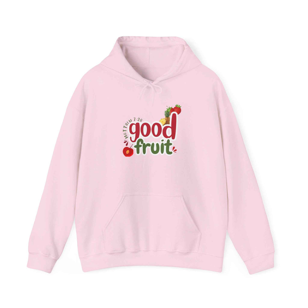 Good Fruit Unisex Hoodie Matthew 7:20 Graphic Pullover