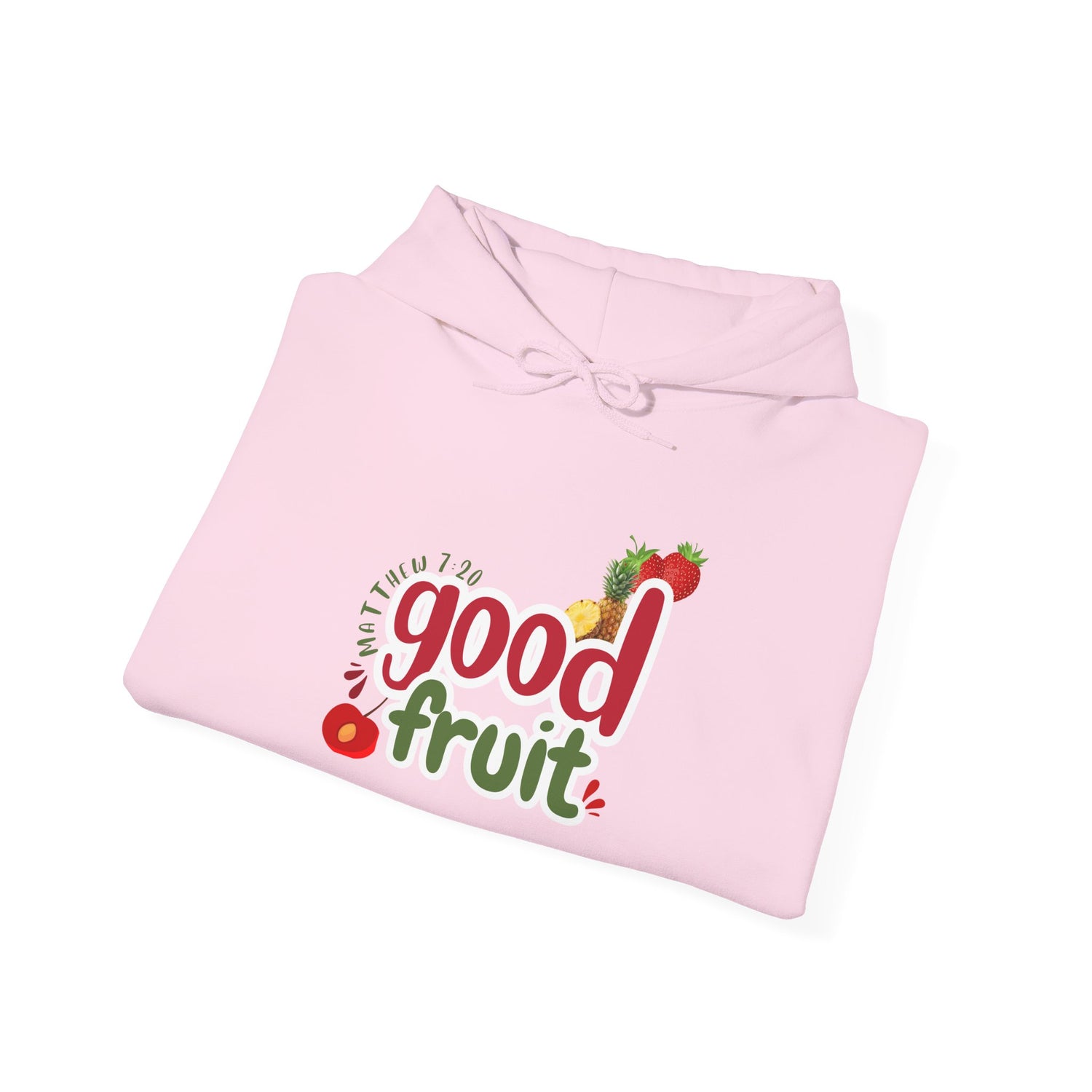Good Fruit Unisex Hoodie — Matthew 7:20 Graphic Pullover - Bri Mone&