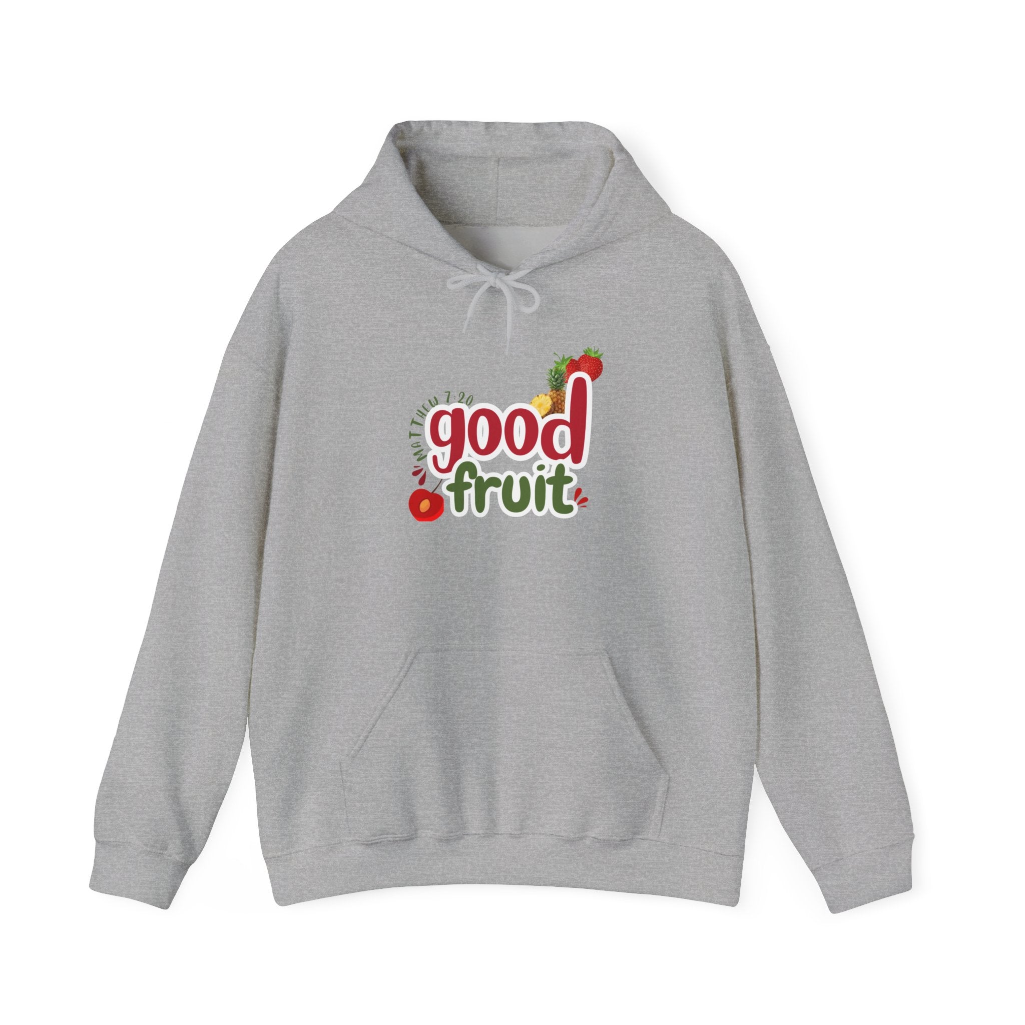 Good Fruit Unisex Hoodie — Matthew 7:20 Graphic Pullover - Bri Mone&