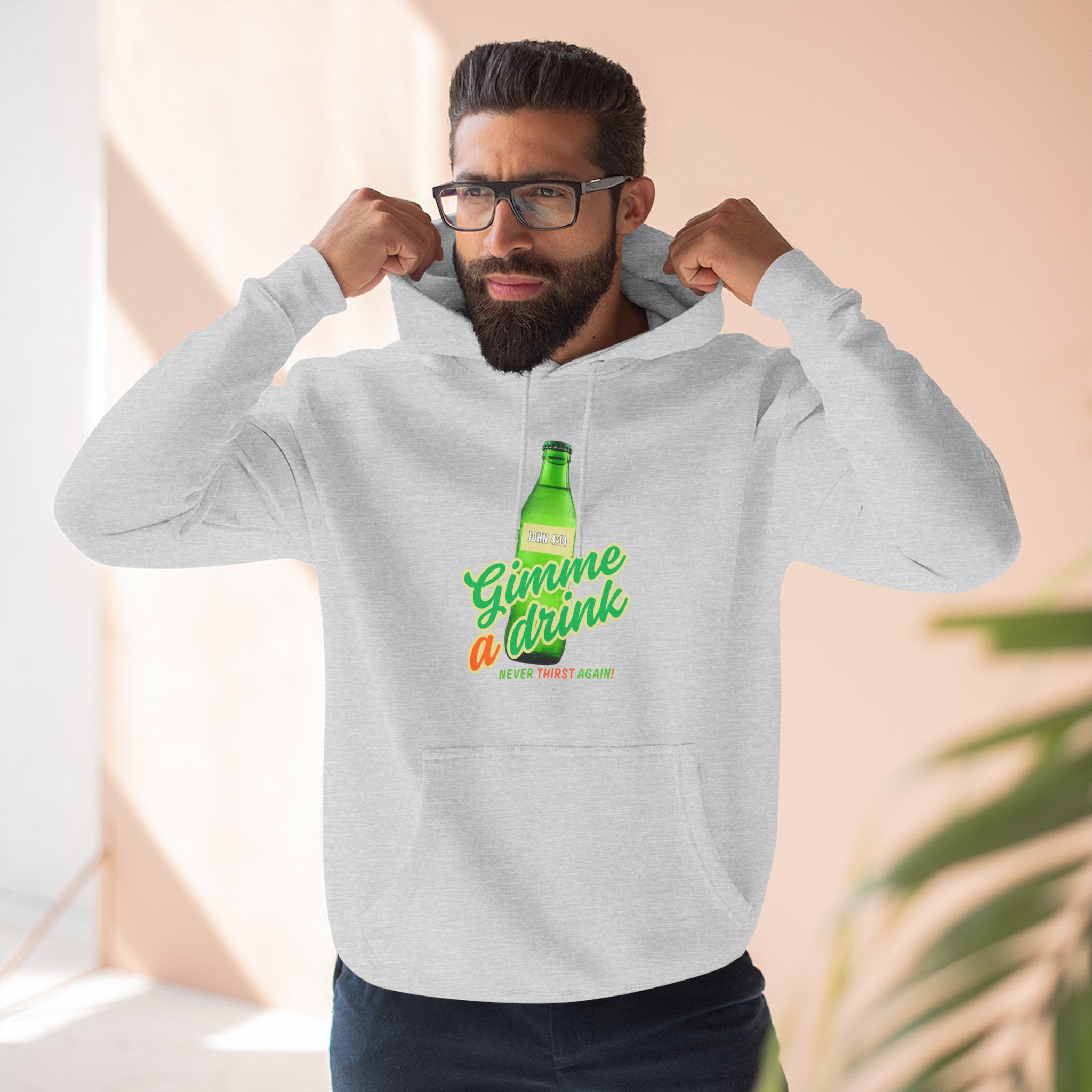 Gimme a Drink Hoodie – Retro Soda Bottle Graphic Pullover