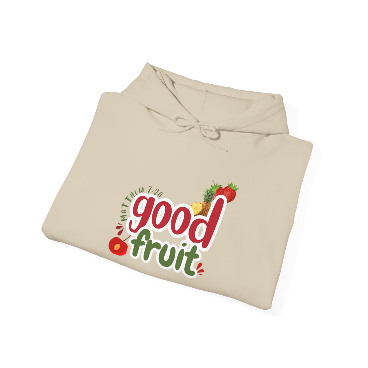 Good Fruit Unisex Hoodie — Matthew 7:20 Graphic Pullover - Bri Mone&