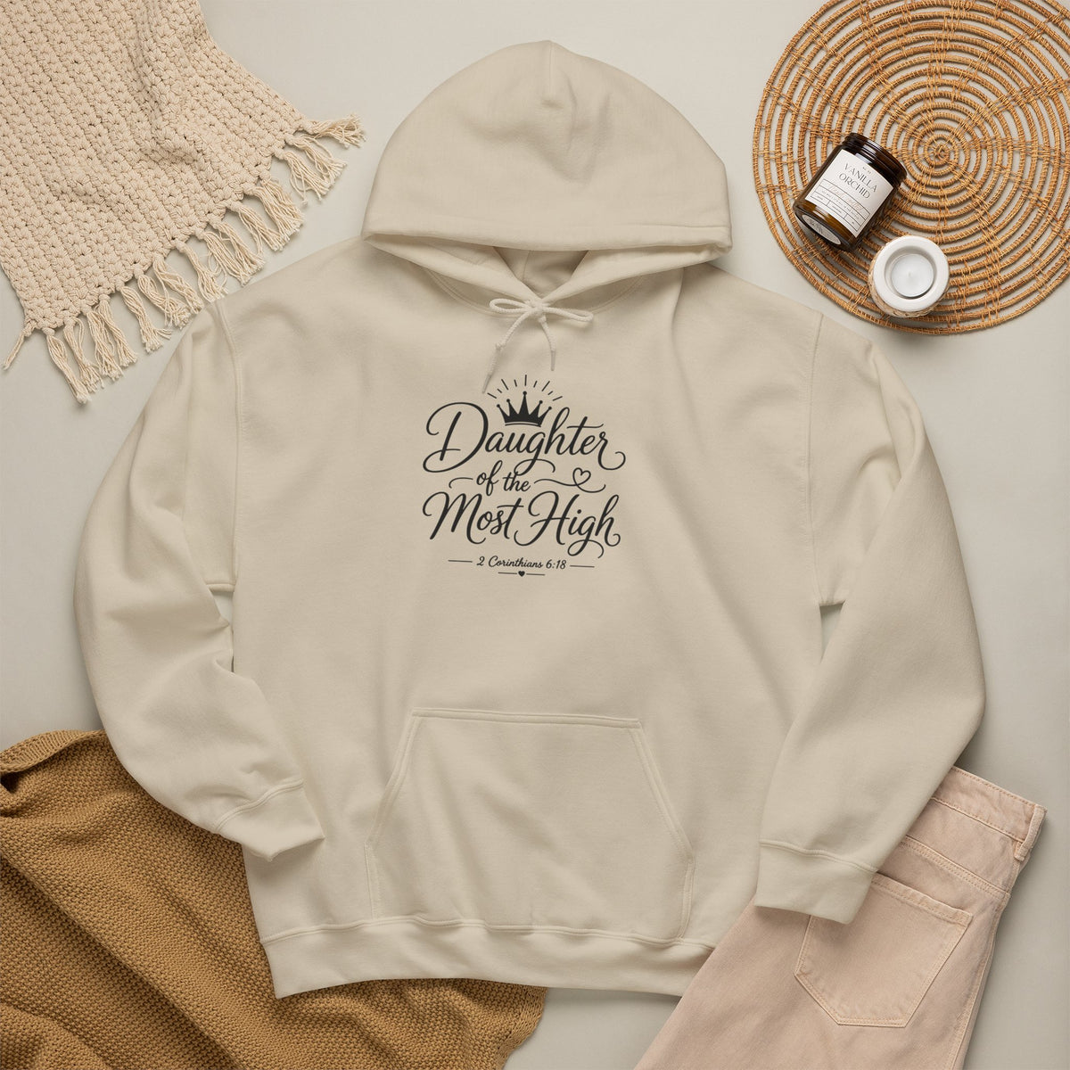 Daughter of the Most High Hoodie - Christian Faith Scripture Sweatshirt - Bri Mone&