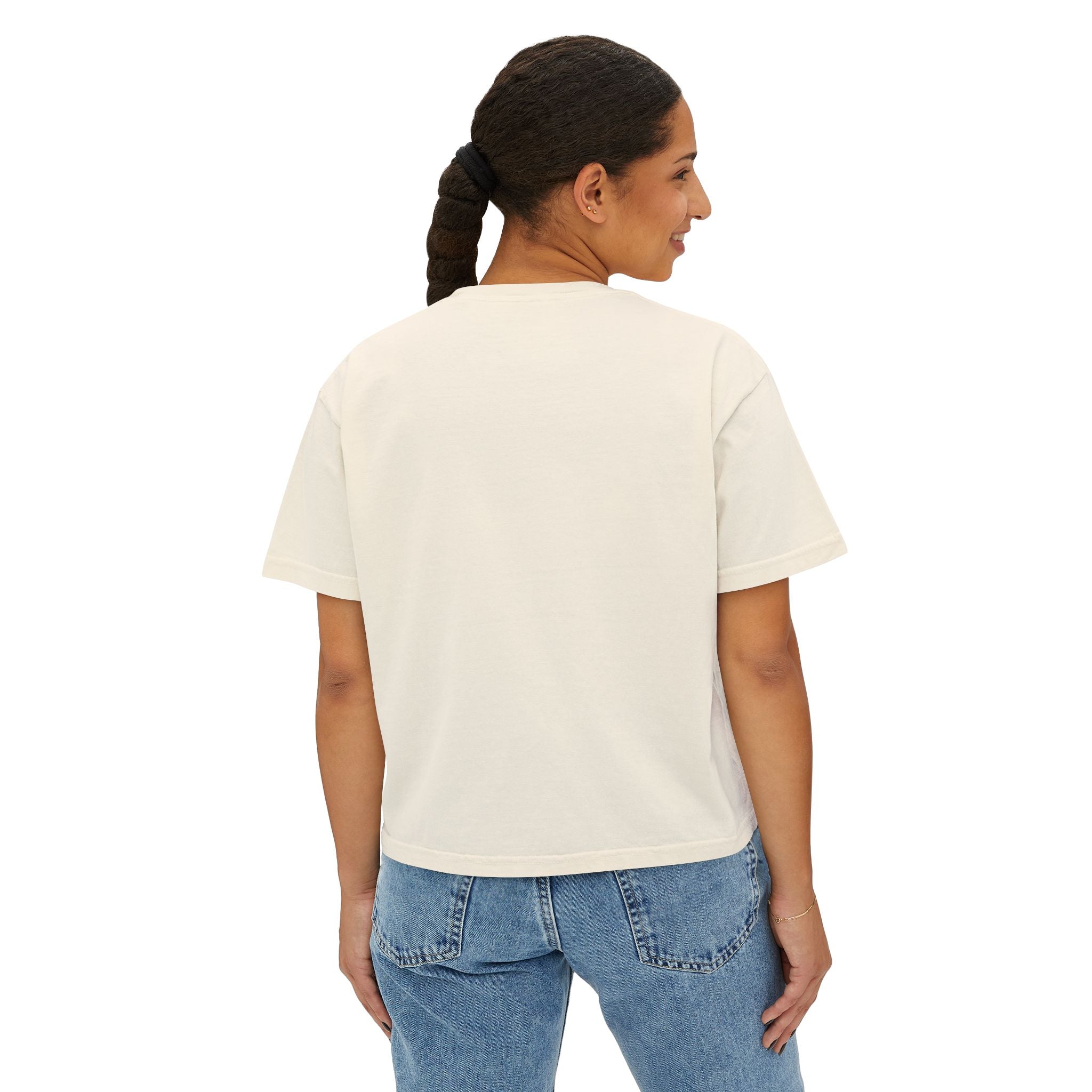 Joy Comes in the Morning Women's Cropped Tee — Inspirational Sunrise Graphic