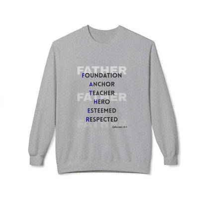 Father Acronym Crewneck Sweatshirt – "Father: Foundation, Anchor, Teacher, Hero" Gift - Bri Mone&