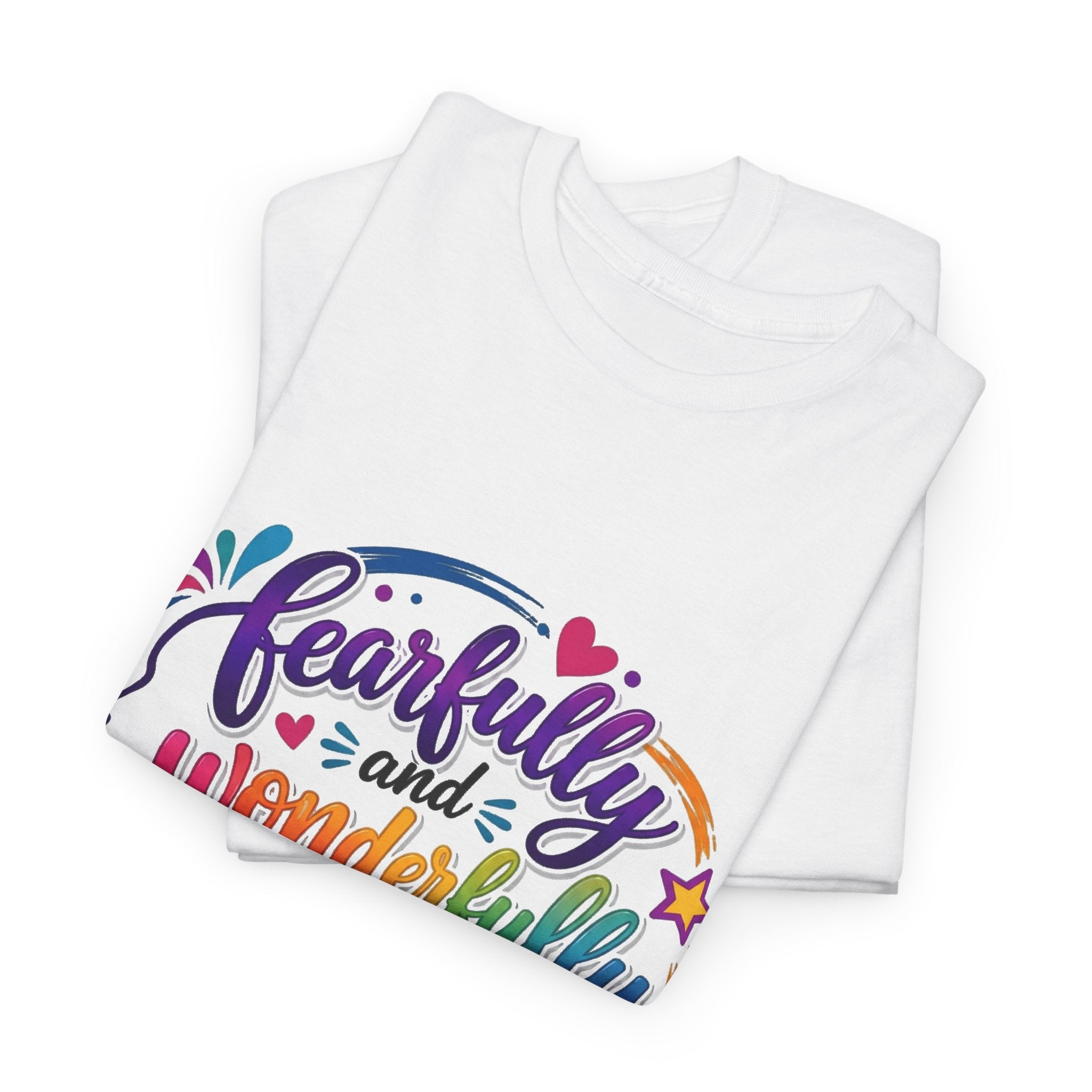 T‑Shirt — "Fearfully and Wonderfully Made" Colorful Scripture Tee