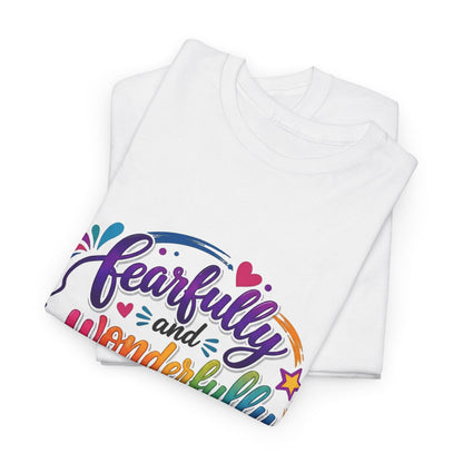 T‑Shirt — "Fearfully and Wonderfully Made" Colorful Scripture Tee - Bri Mone&