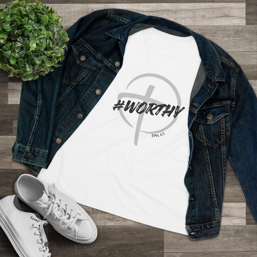 #Worthy Women's Tee — Ephesians 4:1 Graphic Cotton Shirt