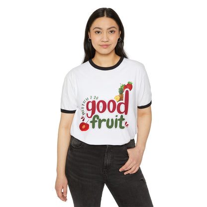 Good Fruit Unisex Ringer Tee - Retro Fruit Graphic T-Shirt - Bri Mone&