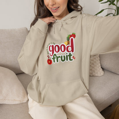 Good Fruit Unisex Hoodie — Matthew 7:20 Graphic Pullover - Bri Mone&