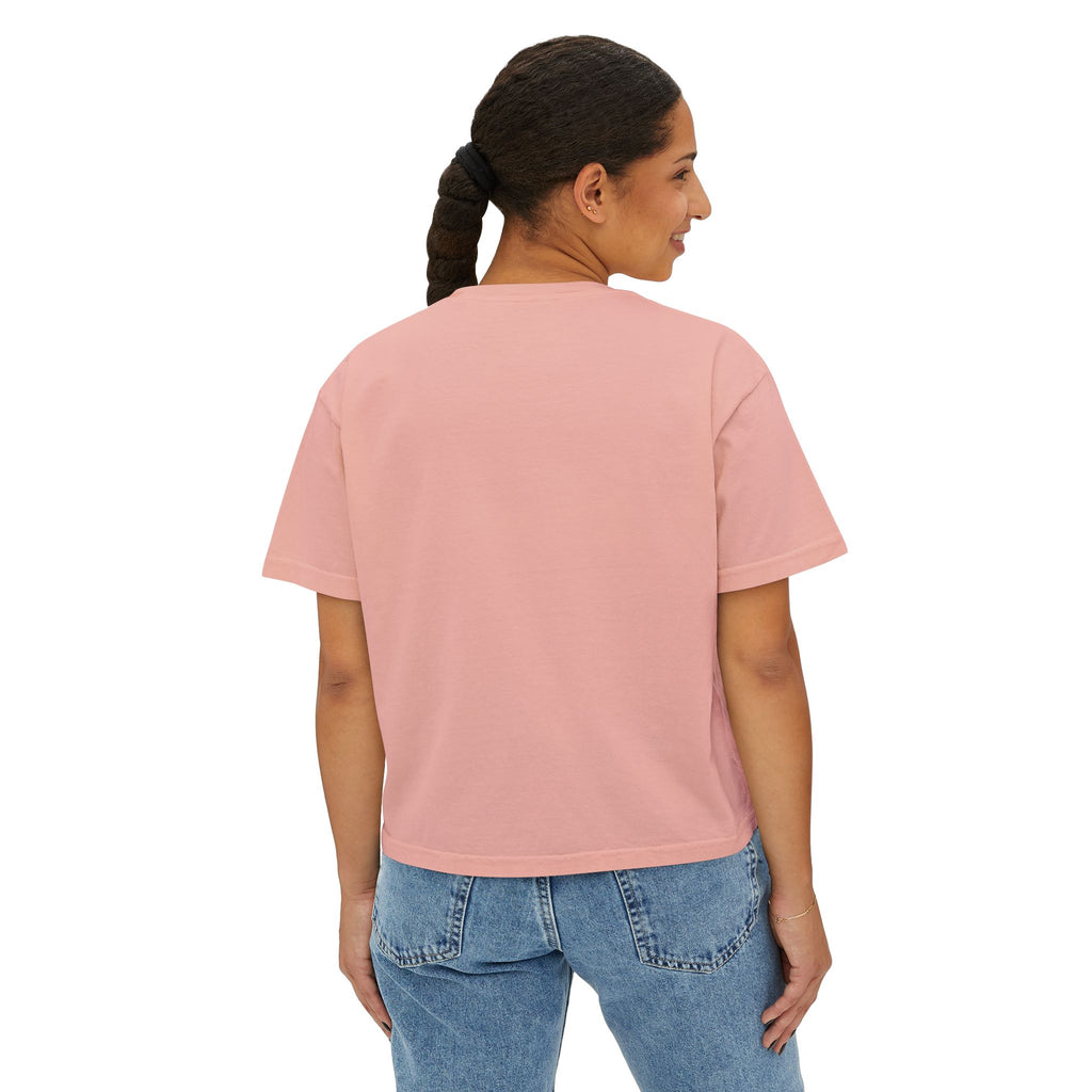 Joy Comes in the Morning Women's Cropped Tee — Inspirational Sunrise Graphic