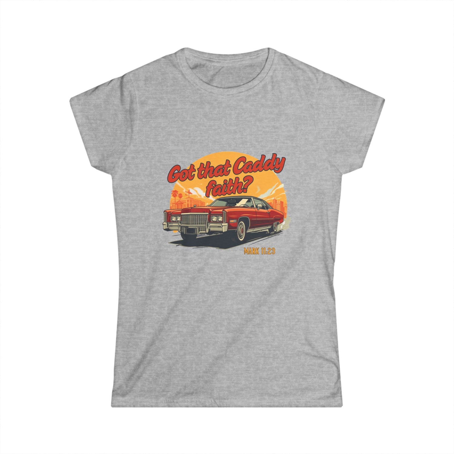 Women’s White Caddy Faith Tee — Classic Softstyle Short Sleeve Shirt - Bri Mone&