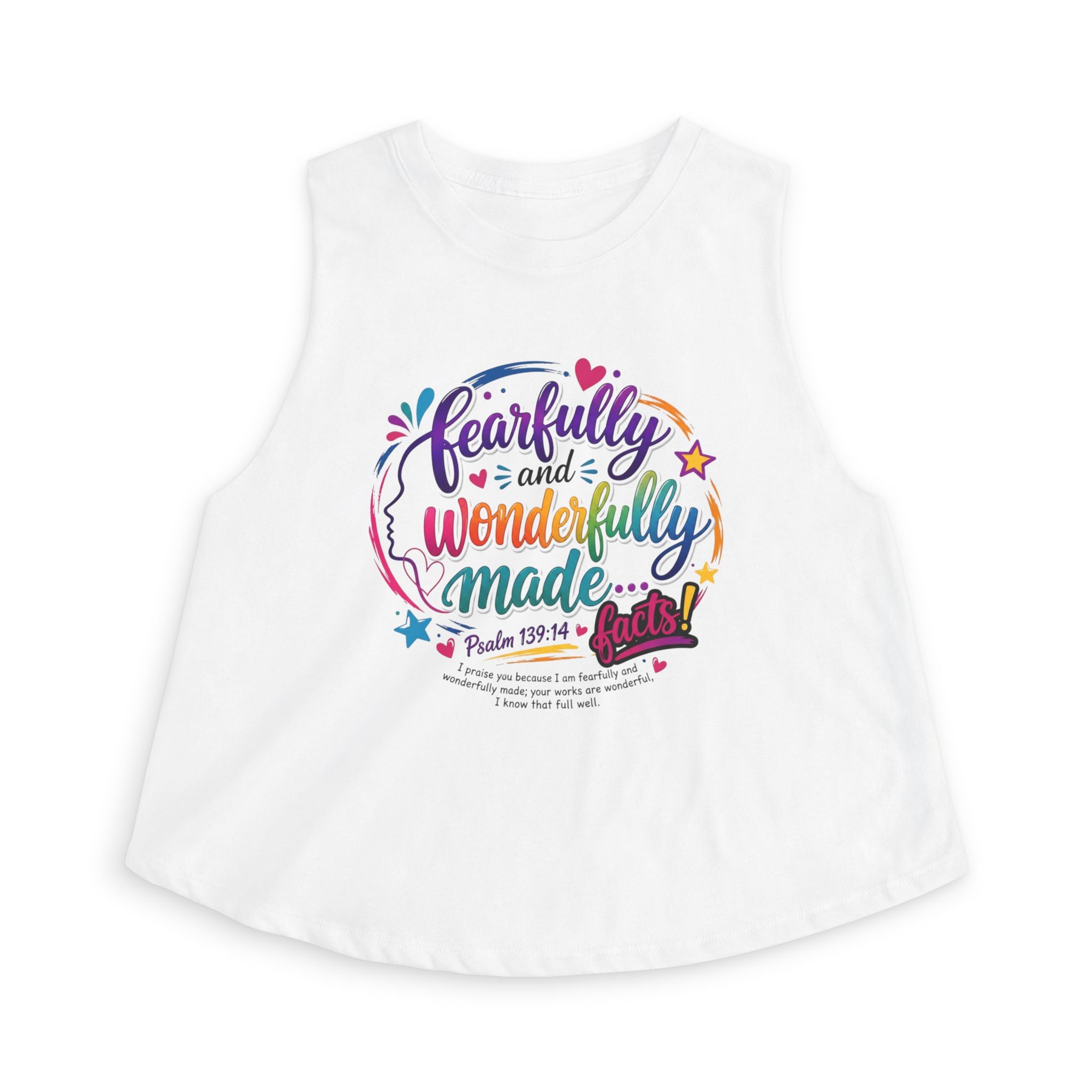 Fearfully and Wonderfully Made Crop Top — Inspirational Christian Women's Tank with Psalm 139:14