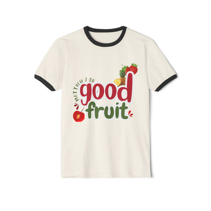 Good Fruit Unisex Ringer Tee - Retro Fruit Graphic T-Shirt - Bri Mone&