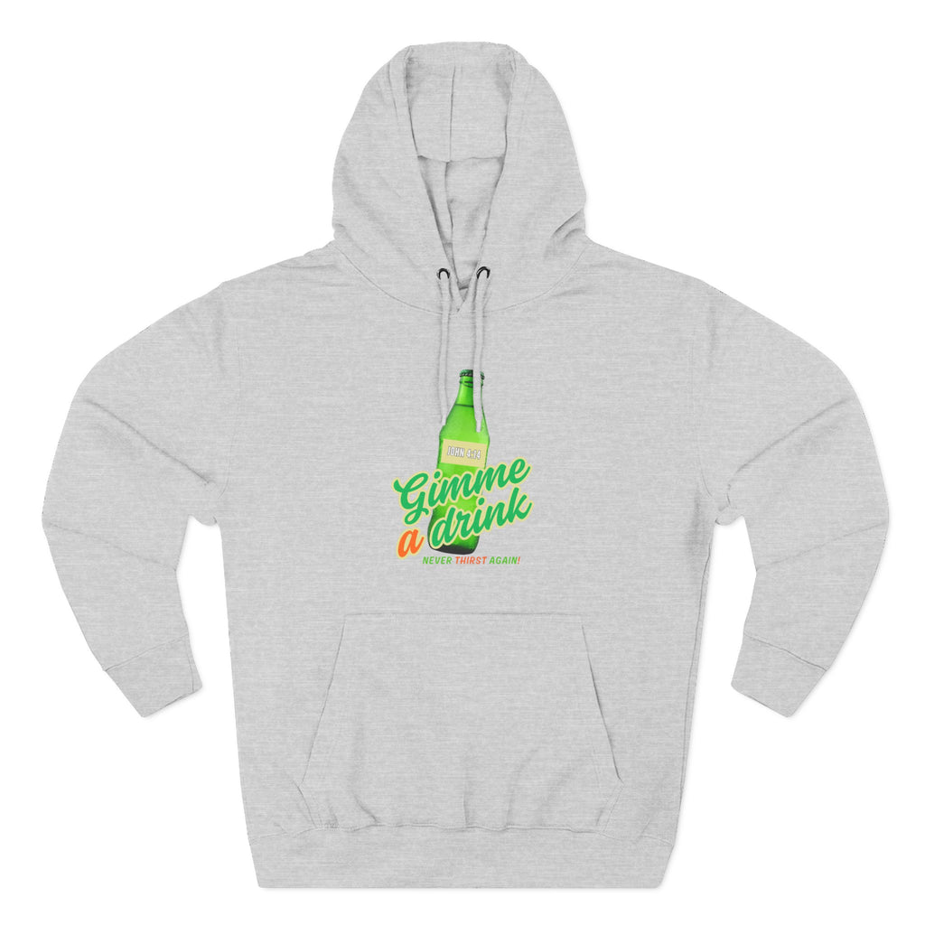 Gimme a Drink Hoodie – Retro Soda Bottle Graphic Pullover