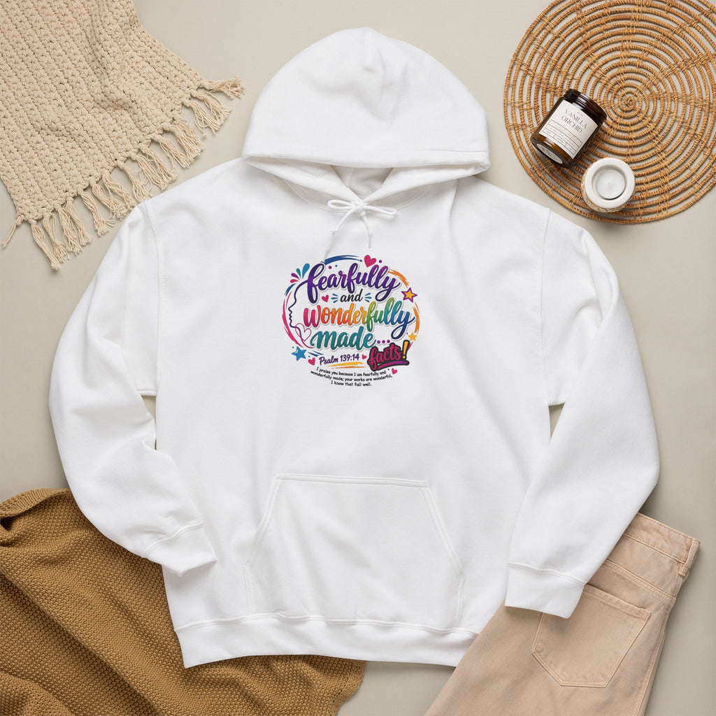Fearfully & Wonderfully Made Women's Hoodie — Christian Scripture Sweatshirt