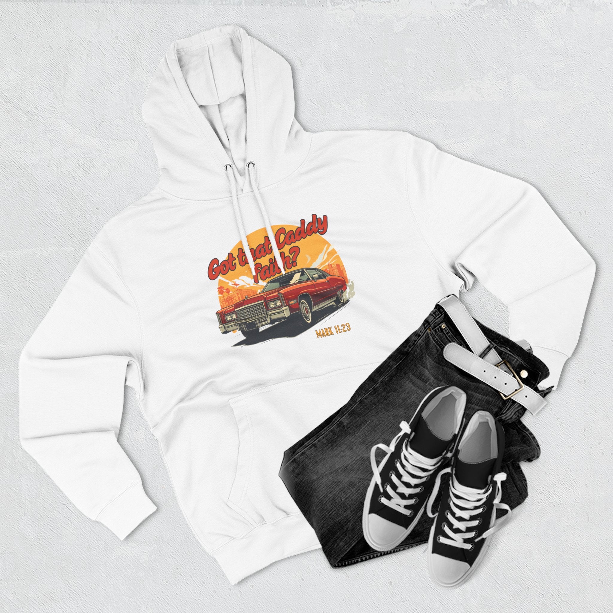 Caddy Faith Unisex Hoodie – Retro Graphic
