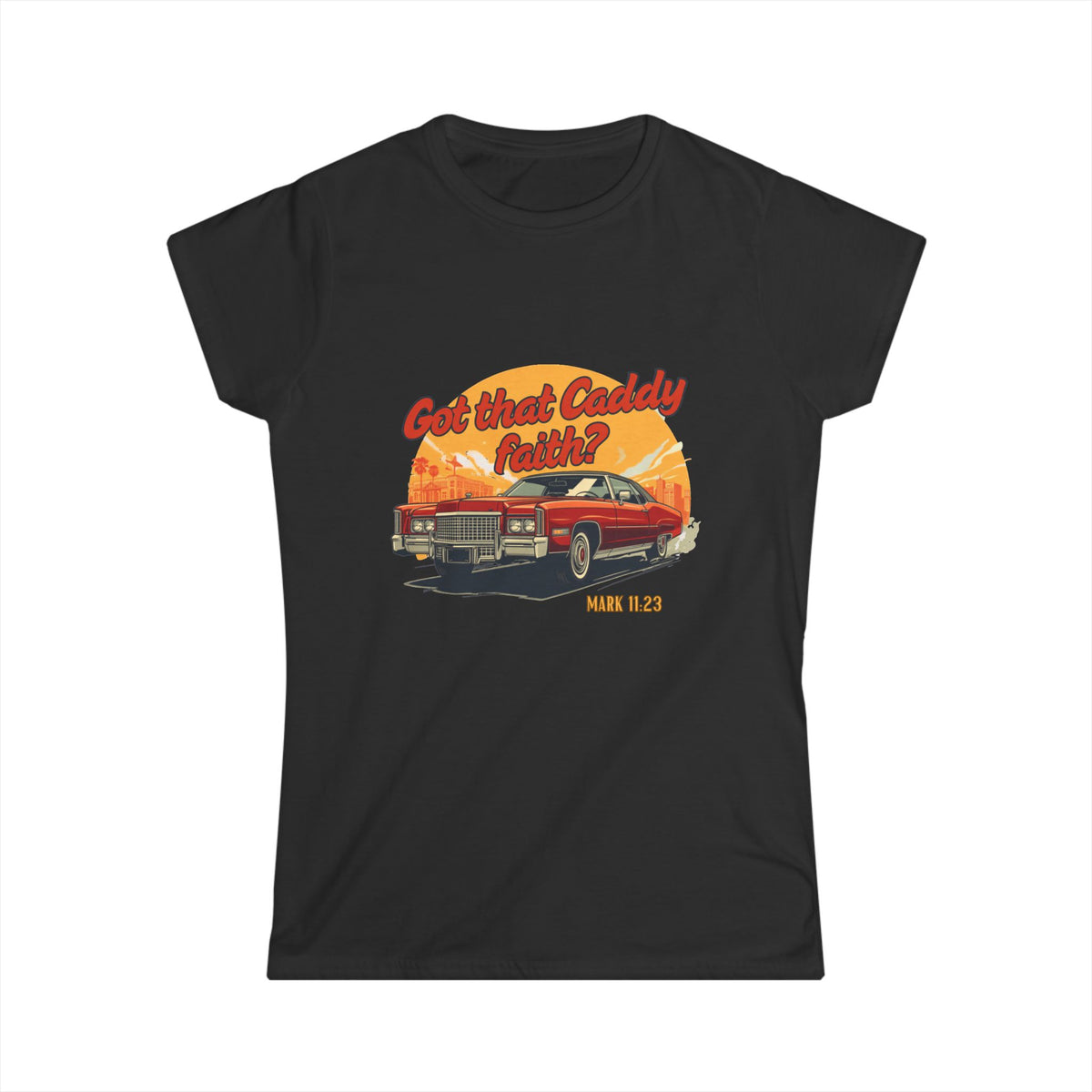 Women’s White Caddy Faith Tee — Classic Softstyle Short Sleeve Shirt - Bri Mone&
