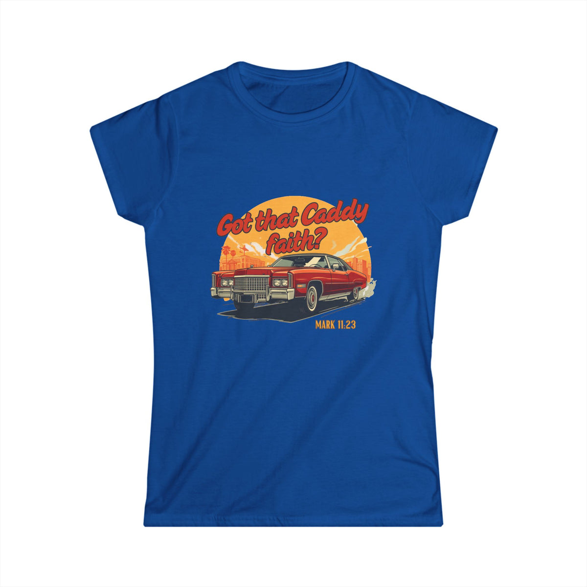 Women’s White Caddy Faith Tee — Classic Softstyle Short Sleeve Shirt - Bri Mone&