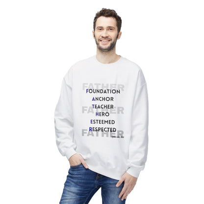 Father Acronym Crewneck Sweatshirt – "Father: Foundation, Anchor, Teacher, Hero" Gift - Bri Mone&