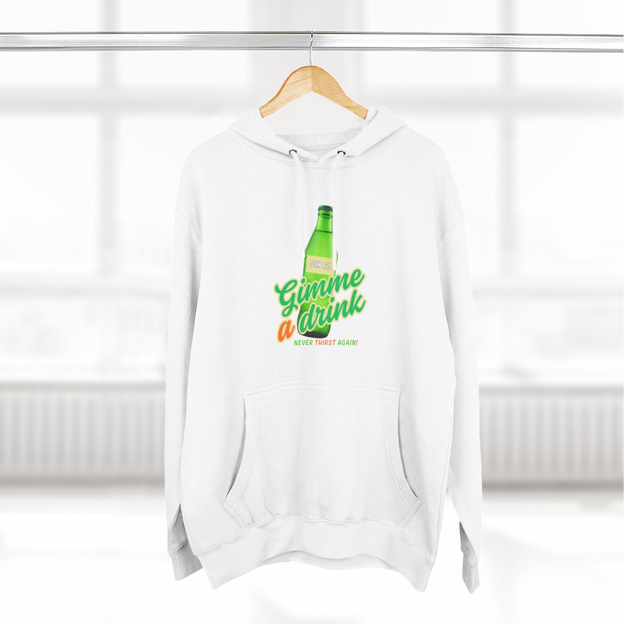 Gimme a Drink Hoodie – Retro Soda Bottle Graphic Pullover