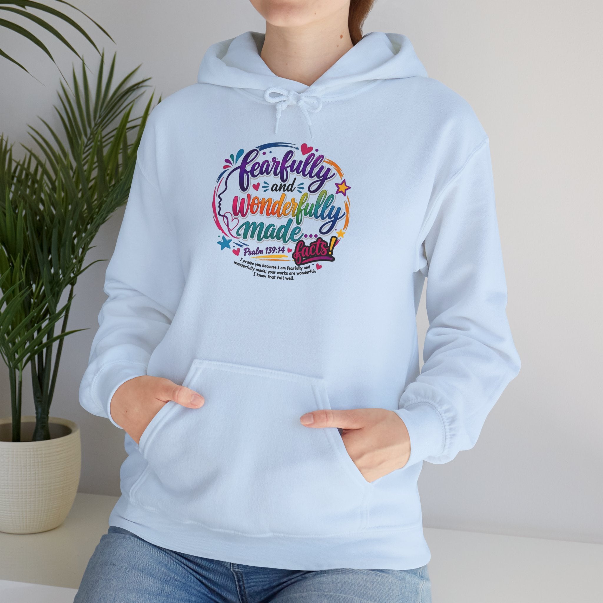 Fearfully & Wonderfully Made Women's Hoodie — Christian Scripture Sweatshirt