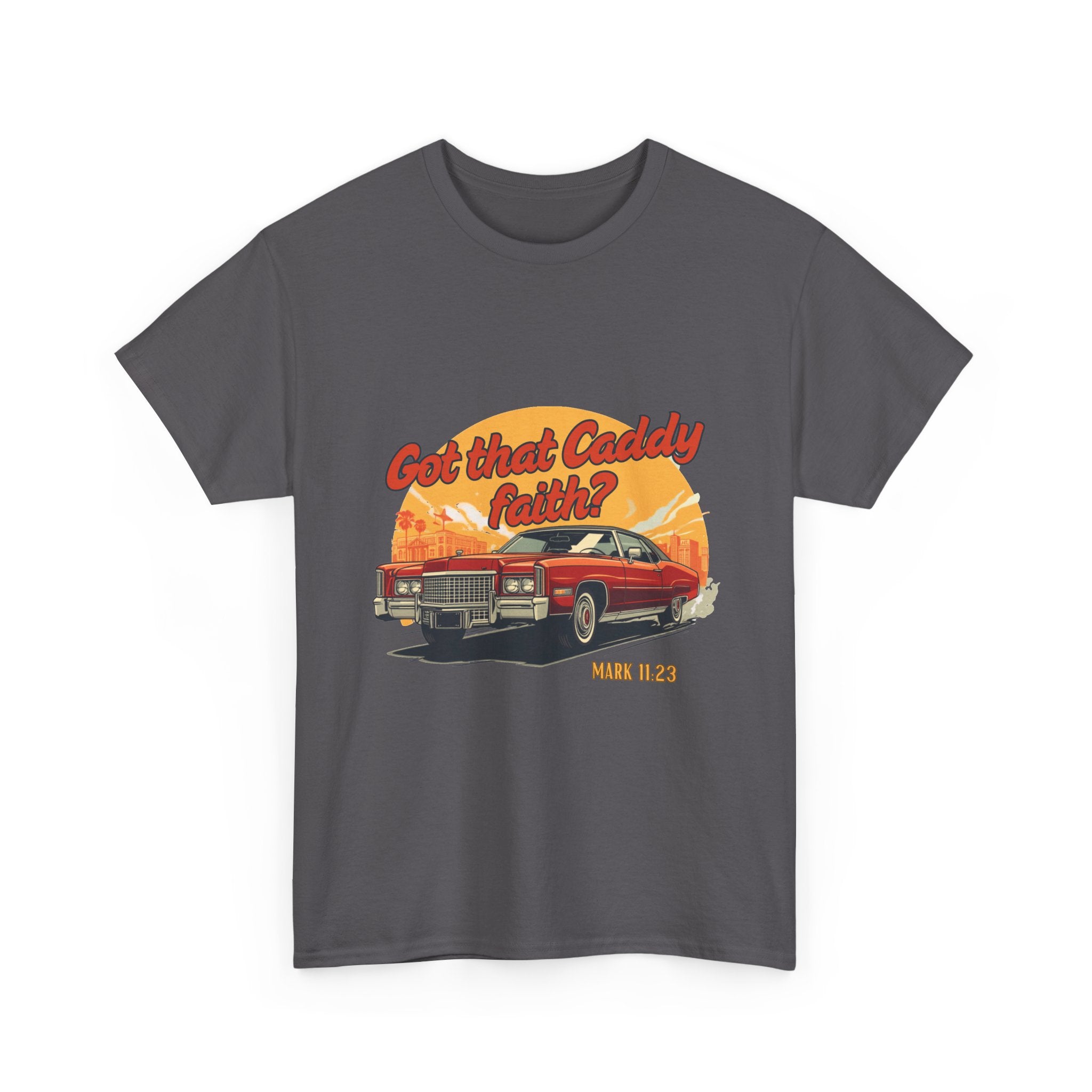 Vintage Caddy Faith Men's T Shirt — "Got that Caddy faith?" Classic Car Graphic Shirt
