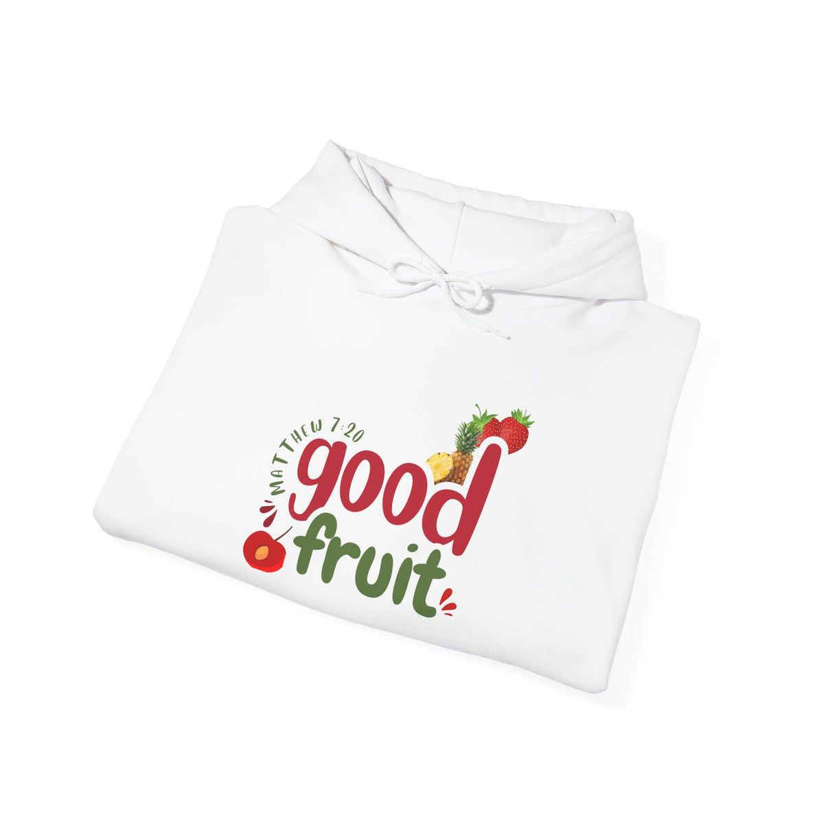 Good Fruit Unisex Hoodie — Matthew 7:20 Graphic Pullover - Bri Mone&