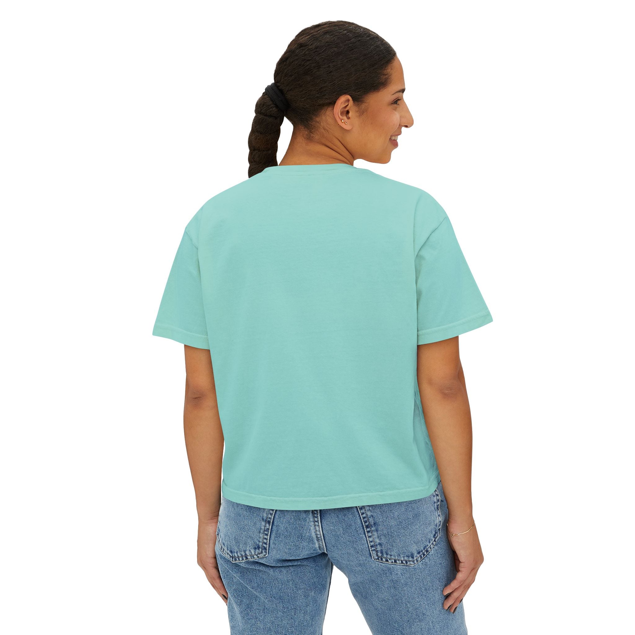 Joy Comes in the Morning Women's Cropped Tee — Inspirational Sunrise Graphic