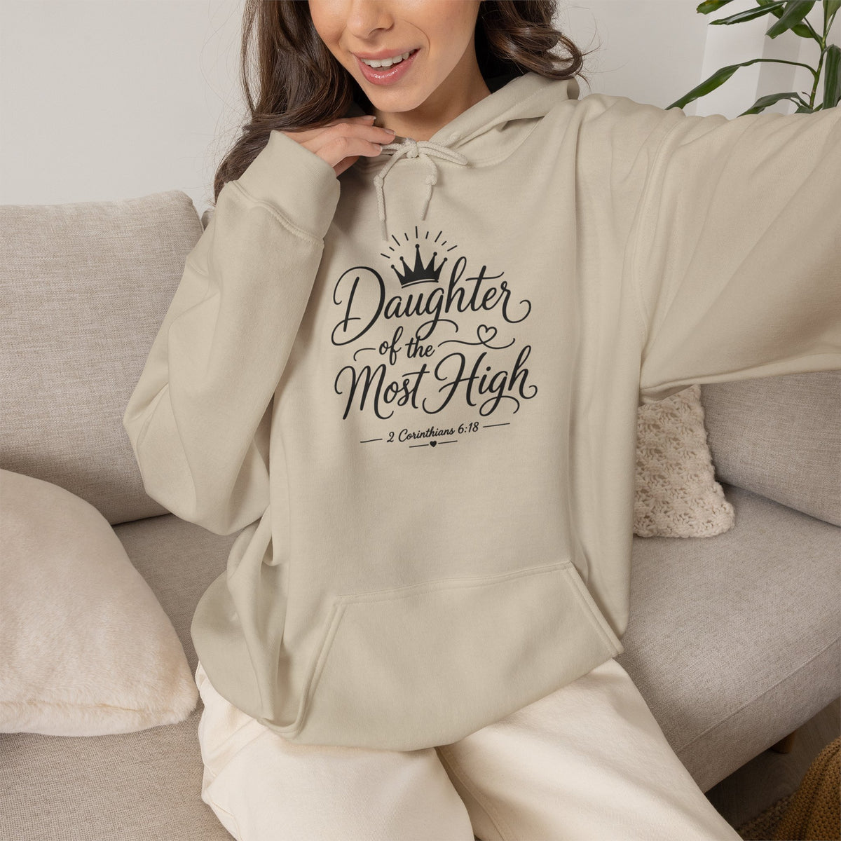 Daughter of the Most High Hoodie - Christian Faith Scripture Sweatshirt - Bri Mone't Apparel