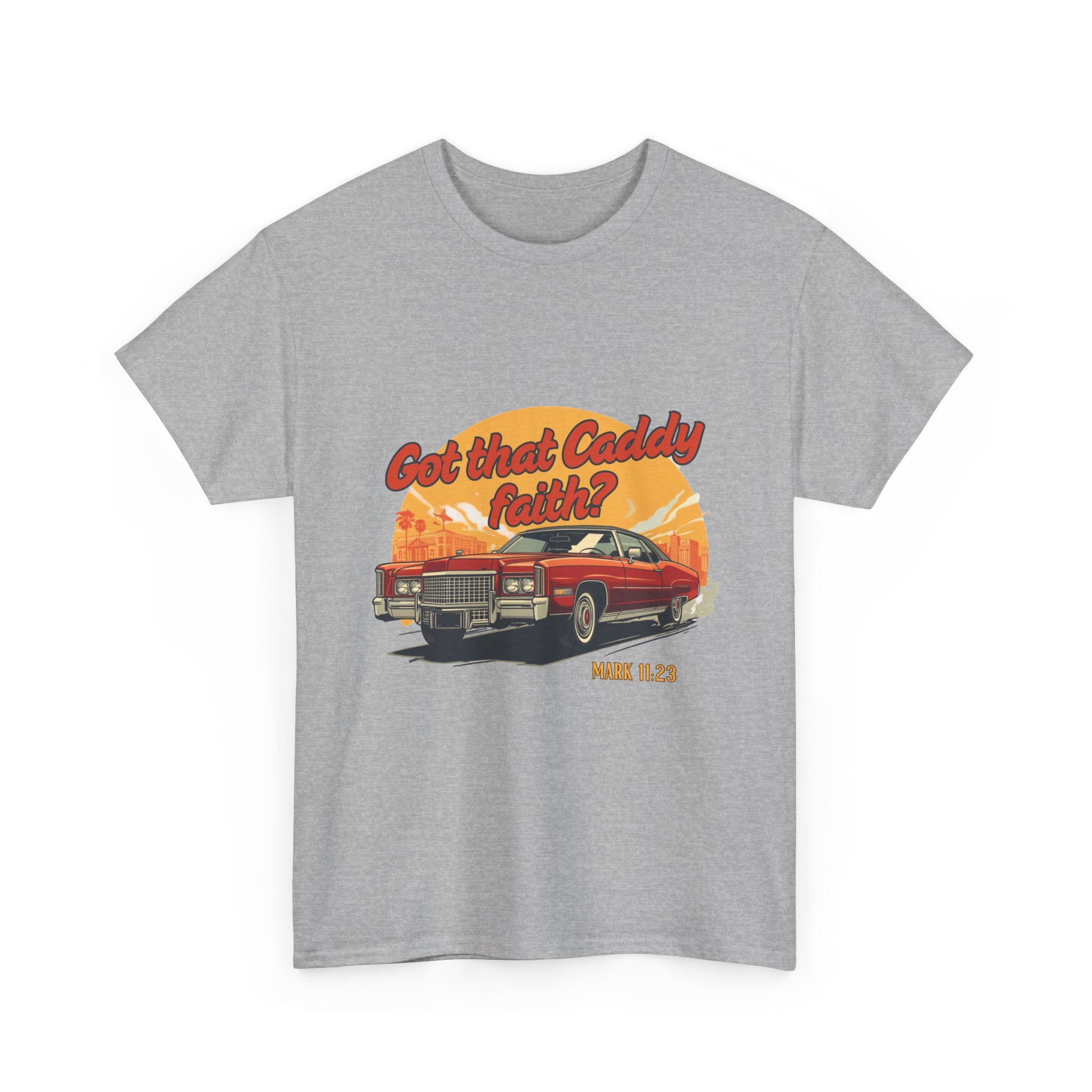 Vintage Caddy Faith Men's T Shirt — "Got that Caddy faith?" Classic Car Graphic Shirt