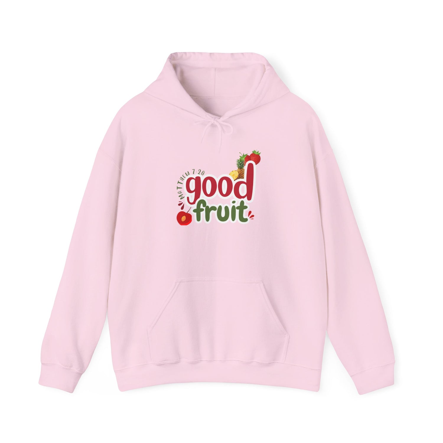 Good Fruit Unisex Hoodie — Matthew 7:20 Graphic Pullover - Bri Mone&