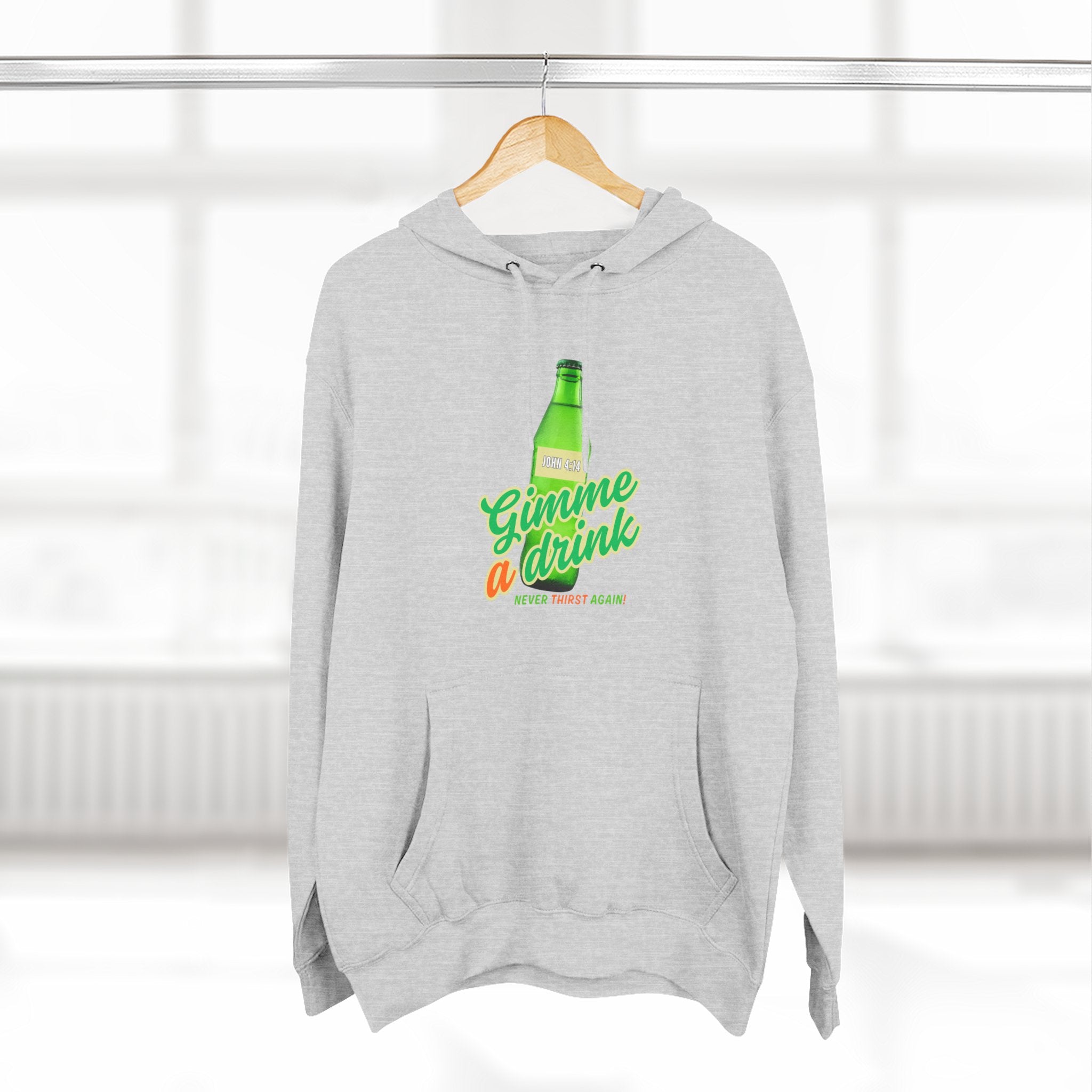 Gimme a Drink Hoodie – Retro Soda Bottle Graphic Pullover