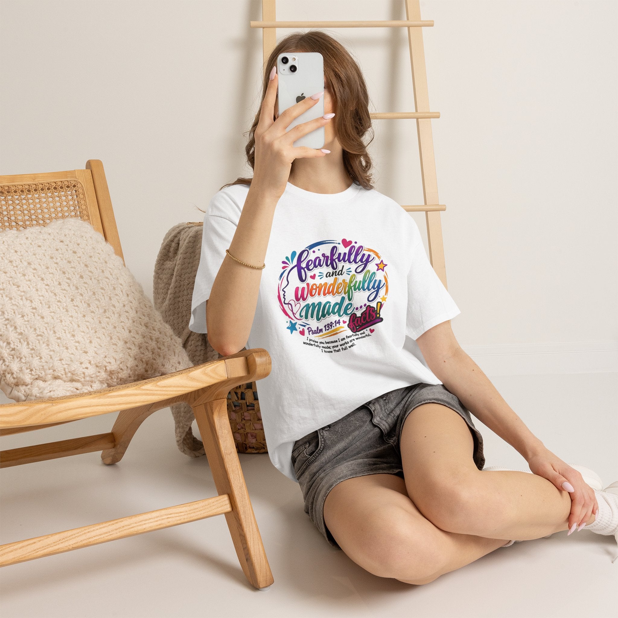 T‑Shirt — "Fearfully and Wonderfully Made" Colorful Scripture Tee