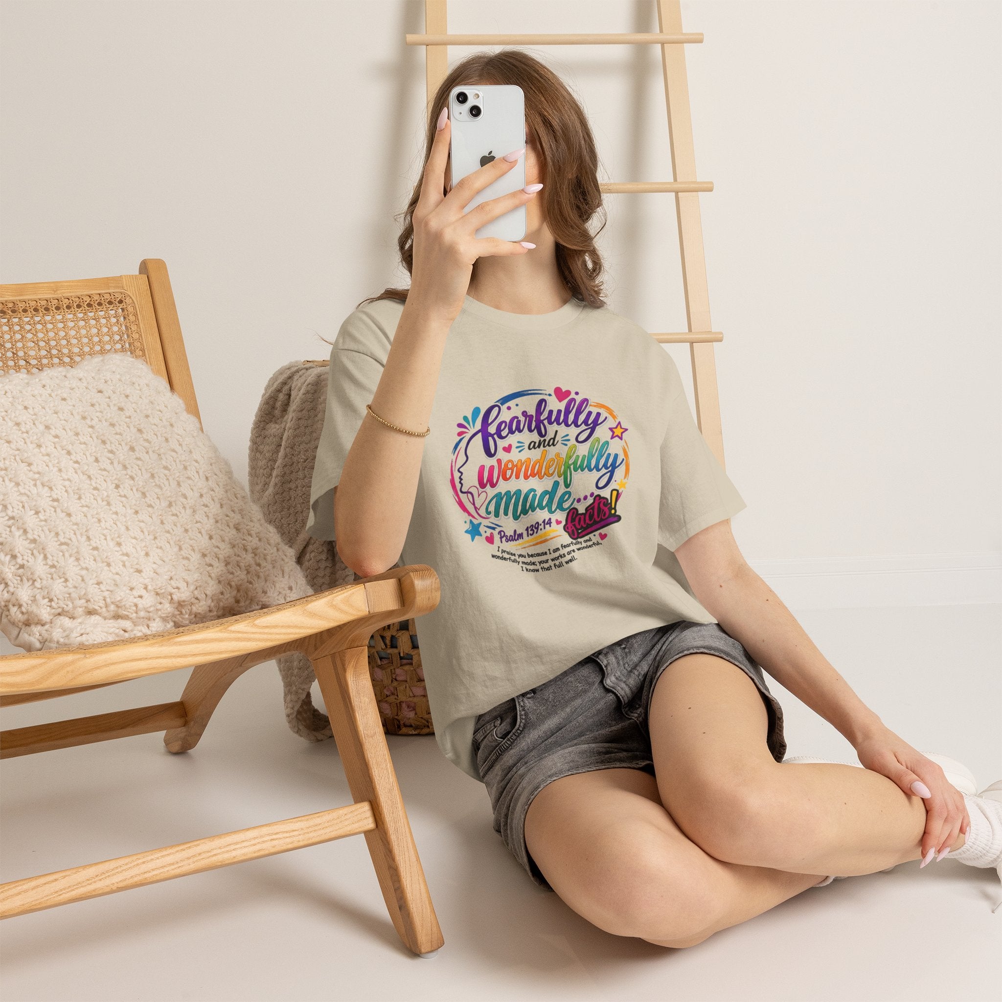 T‑Shirt — "Fearfully and Wonderfully Made" Colorful Scripture Tee