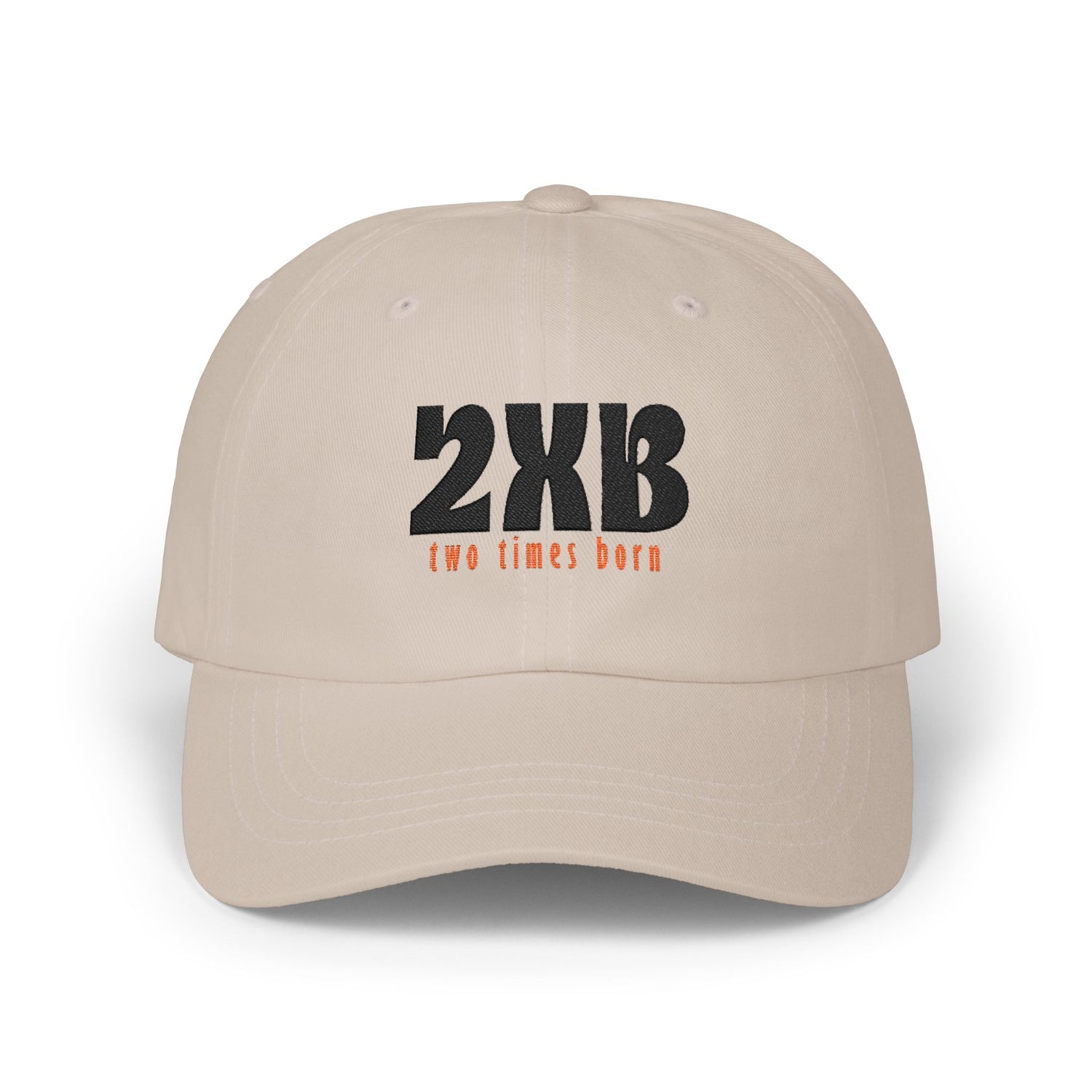Classic Dad Cap — 2xB (Two Times Born) Embroidered Baseball Hat, John 3:3 Christian Faith Dad Hat - Bri Mone&
