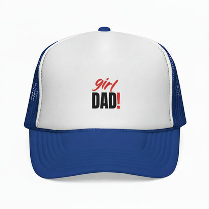 Girl Dad Trucker Cap — Vintage Bold Script Baseball Hat for New Dads &amp; Father&