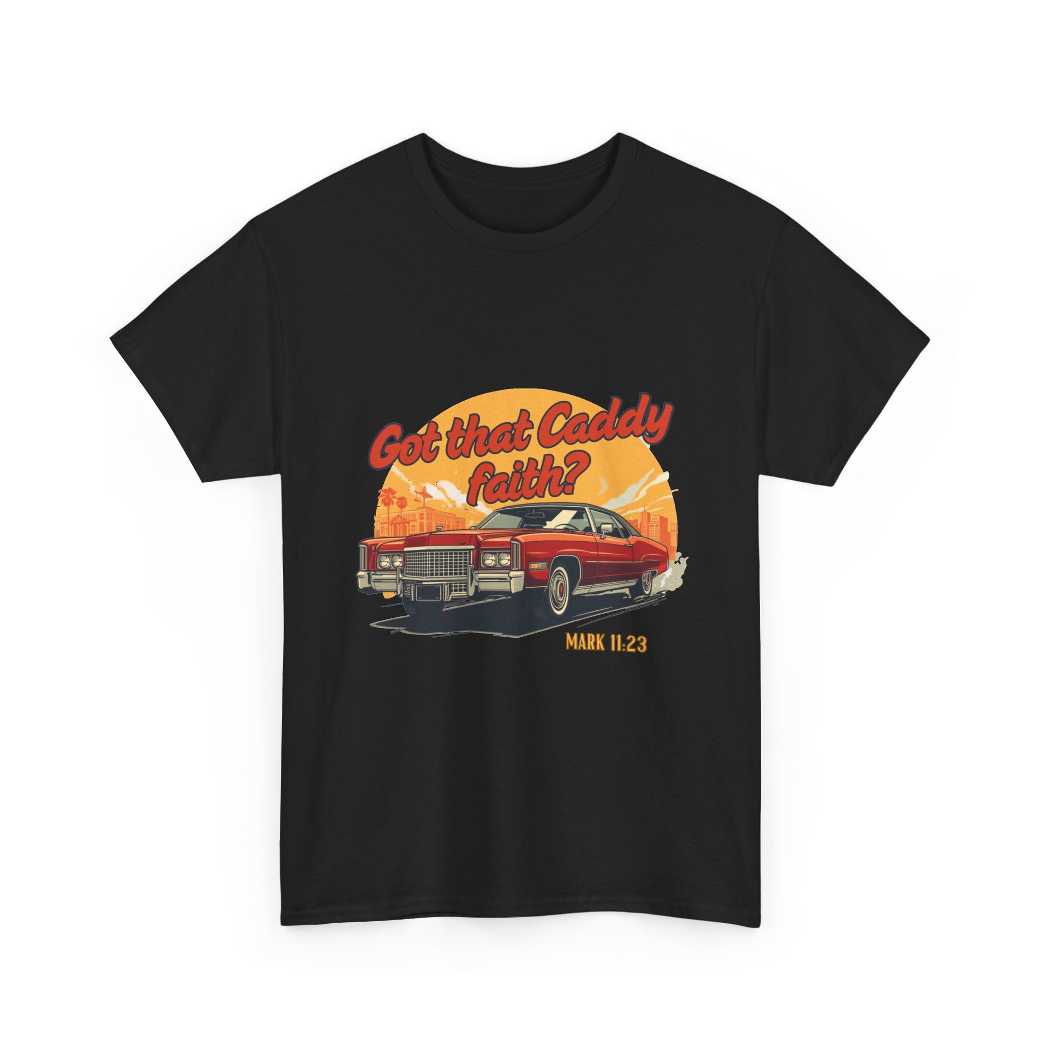 Vintage Caddy Faith Men's T Shirt — "Got that Caddy faith?" Classic Car Graphic Shirt
