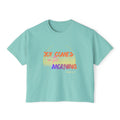 Joy Comes in the Morning Women's Cropped Tee — Inspirational Sunrise Graphic