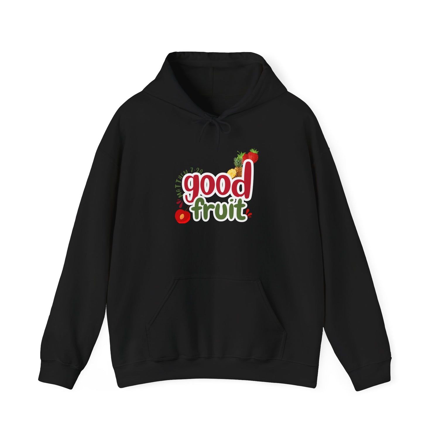 Good Fruit Unisex Hoodie — Matthew 7:20 Graphic Pullover - Bri Mone&