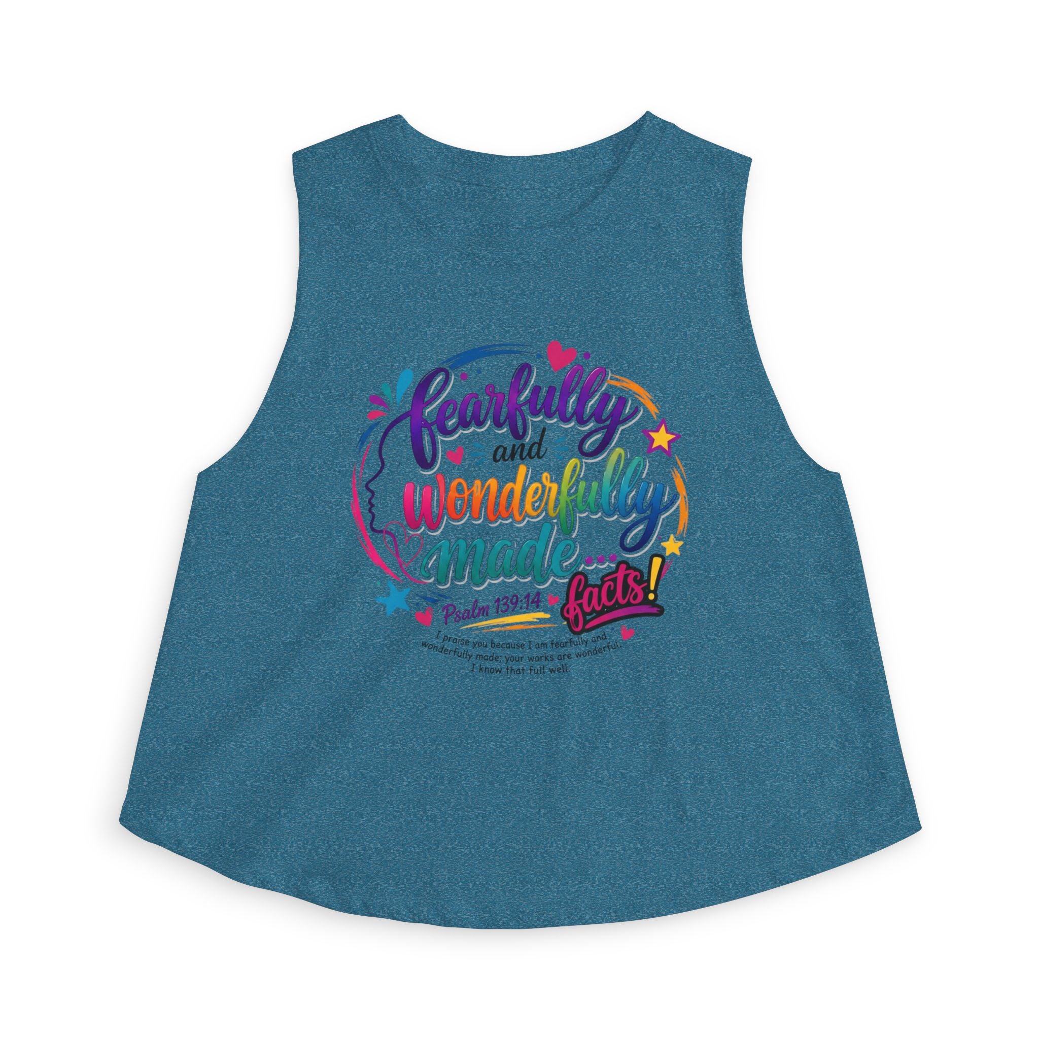 Fearfully and Wonderfully Made Crop Top — Inspirational Christian Women's Tank with Psalm 139:14