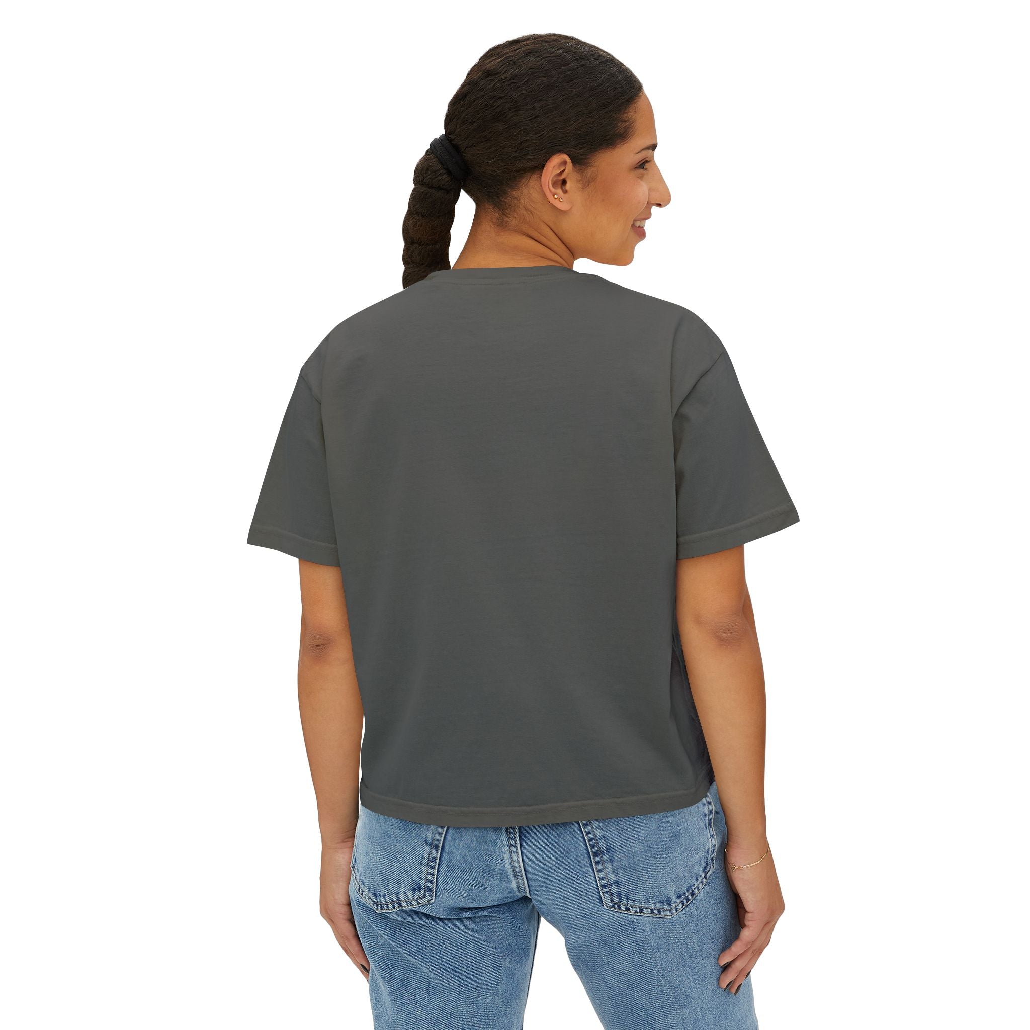 Joy Comes in the Morning Women's Cropped Tee — Inspirational Sunrise Graphic
