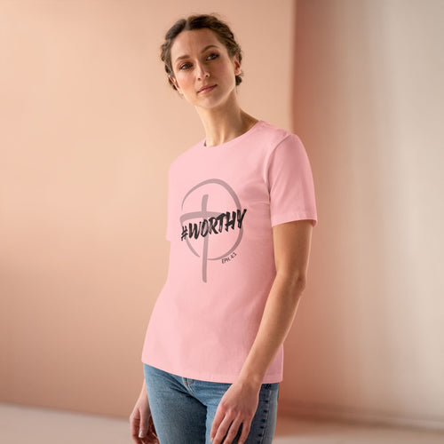 #Worthy Women's Tee — Ephesians 4:1 Graphic Cotton Shirt