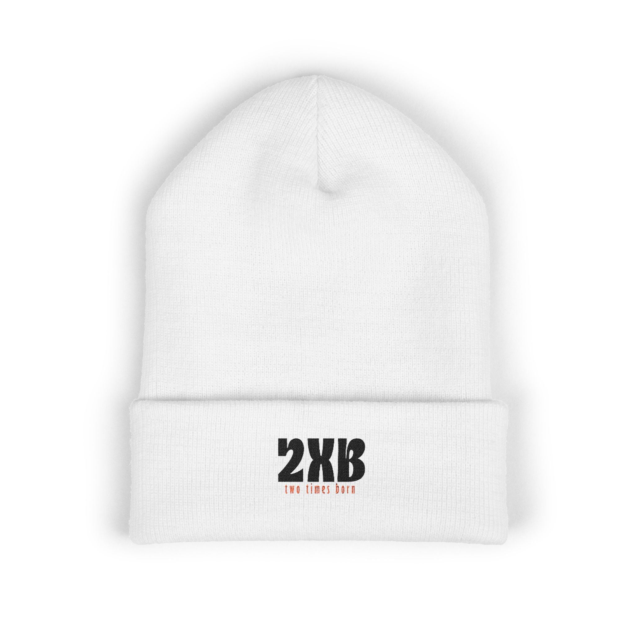 Embroidered '2XB' Cuffed Beanie — John 3:3 Streetwear Knit Hat