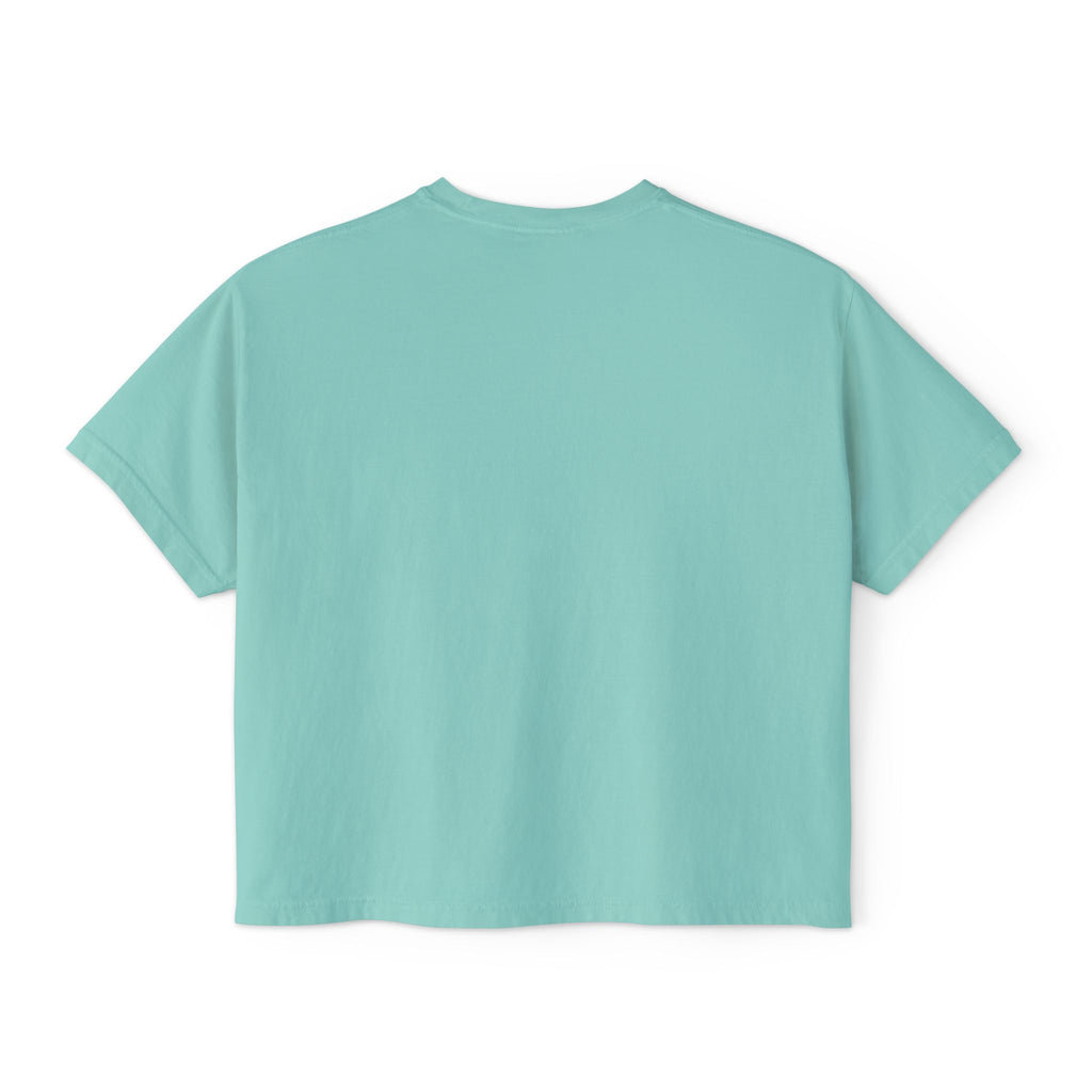 Joy Comes in the Morning Women's Cropped Tee — Inspirational Sunrise Graphic