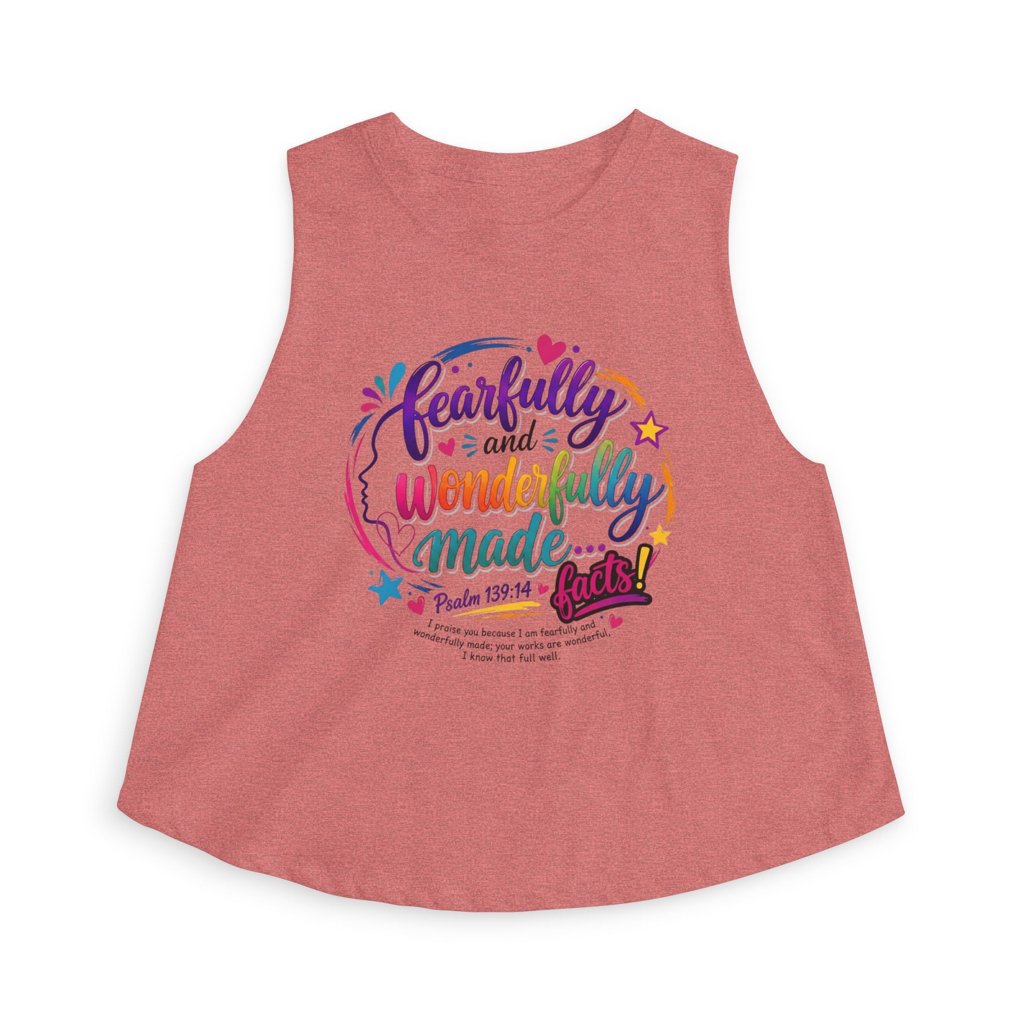 Fearfully and Wonderfully Made Crop Top — Inspirational Christian Women's Tank with Psalm 139:14