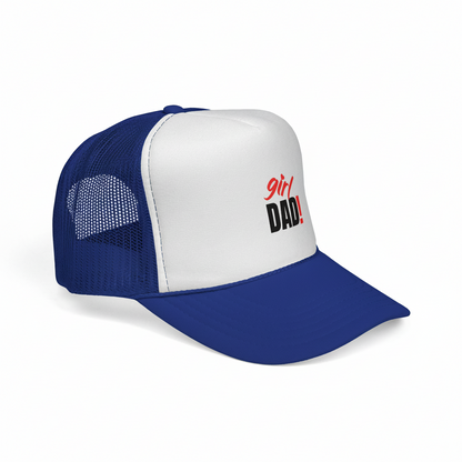 Girl Dad Trucker Cap — Vintage Bold Script Baseball Hat for New Dads &amp; Father&